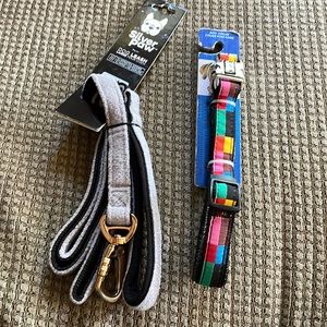 Silver Paw and PMP dog leash and collar